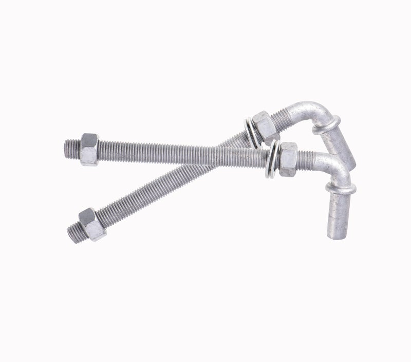 Dailydanny J-Bolt Post Hinge with 5/8"" Hinge Pin Galvanized Post Gate Hinge for Chain Link Fence, Washers & Nuts Included (8"" (4 Pcs)) - Image 5